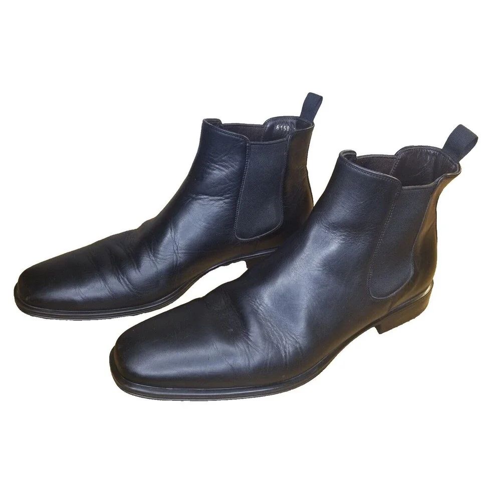 To Boot New York Men's Size 10.5 Adam Derrick 8158 Black Leather Dress Chelsea